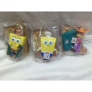NIP Spongebob Pest Of The West Burger King Kids Meal Toys 2007 Set Of 3